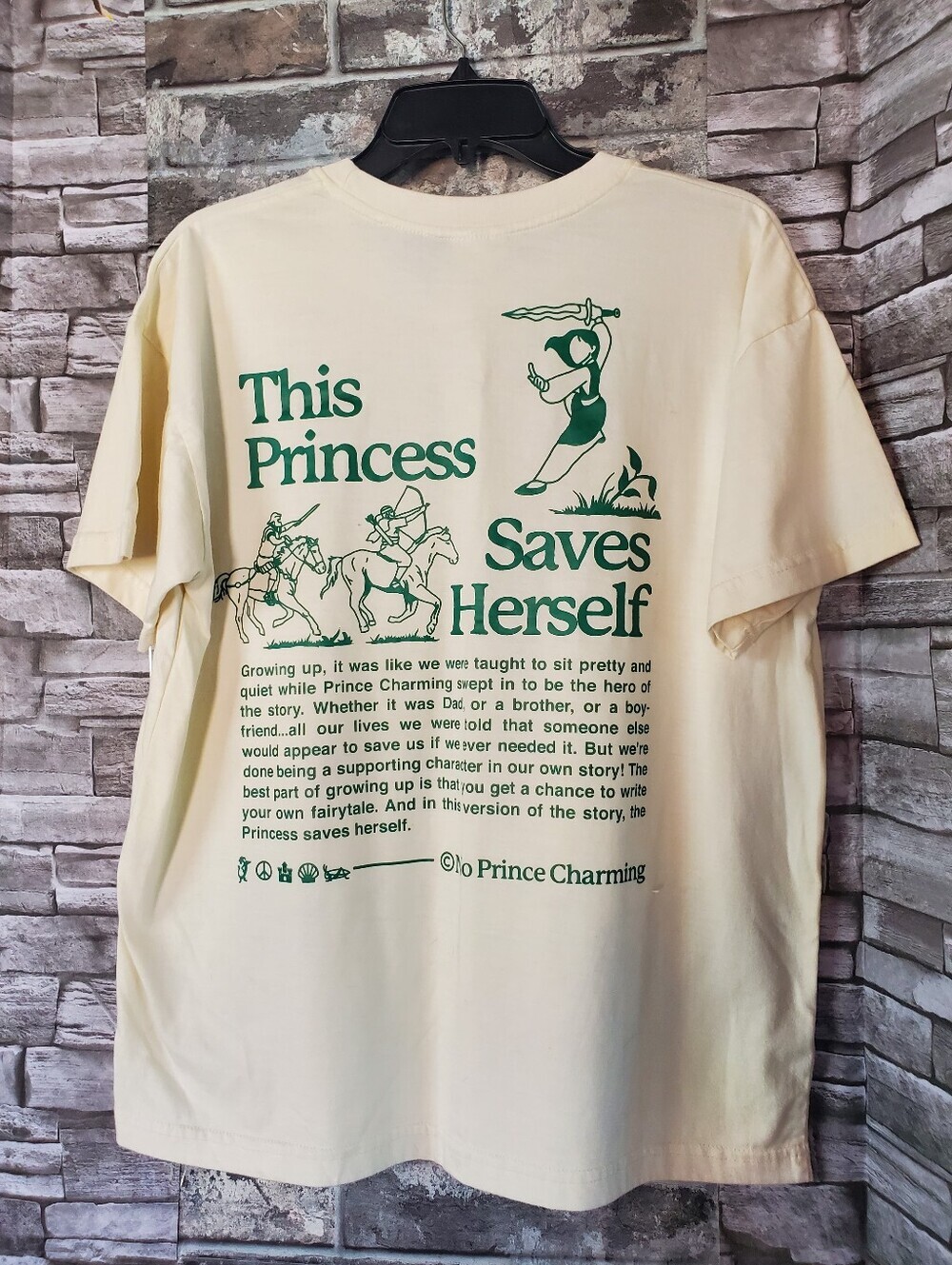 No Prince Charming T-shirt Empowering Women This Princess Saves Herself Oversize